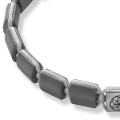 Bransoletka z kamieni hematyt szary kwadraty