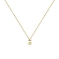 Naszyjnik pozłacany ze srebra shaker mały cyrkonie cytryn