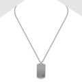 Naszyjnik ze stali nieśmiertelnik dogtag srebrny box 3 mm