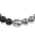 Bransoletka z kamieni budda srebrny onyks hematyt