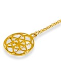 Naszyjnik pozłacany ze srebra zawieszka kwiat życia