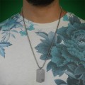 Naszyjnik ze stali nieśmiertelnik dogtag srebrny box 3 mm