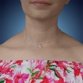 Naszyjnik ze srebra choker rozgwiazda
