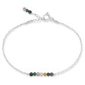 Bransoletka ze srebra mini kamienie kolorowe