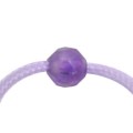Pierścionek ze sznurka fioletowy kamień ametyst naturalny