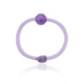 Pierścionek ze sznurka fioletowy kamień ametyst naturalny