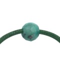 Pierścionek ze sznurka zielony kamień turkus afrykański