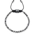 Bransoletka z kamieni hematyt grafitowy fasetowany bryła sznurek