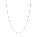 Naszyjnik figaro ze stali szlachetnej srebrny 3 mm