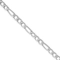 Naszyjnik figaro ze stali szlachetnej srebrny 3 mm