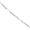 Naszyjnik figaro ze stali szlachetnej srebrny 3 mm