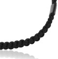 Bransoletka makrama tradycyjna czarna hematyt