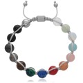 Bransoletka shamballa kolorowa kamienie naturalne 
