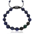 Bransoletka shamballa lapis lazuli obsydian chryzokola