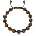 Bransoletka shamballa tygrysie oko brązowe hematyt bronzyt
