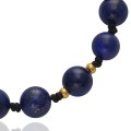 Bransoletka z kamieni pleciona lapis lazuli stal szlachetna
