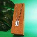 Naszyjnik ze stali dogtag nieśmiertelnik mały srebrny  box 2,5 mm