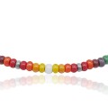 Naszyjnik z korali szklanych dużych kolorowy stal szlachetna choker