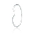 Pierścionek damski ze srebra wygięty fala delikatny minimalistyczny