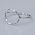 Pierścionek damski ze srebra kółko skręcane minimalistyczny