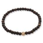 Bransoletka z drewna palmowego kryształy