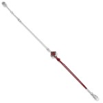 Bransoletka ze srebra cyrkonia sznurek bordowy