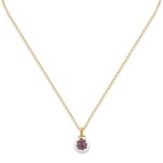 Naszyjnik pozłacany ze srebra shaker duży kamienie granat