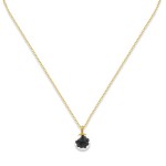 Naszyjnik pozłacany ze srebra shaker duży kamienie onyks