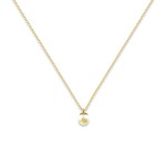 Naszyjnik pozłacany ze srebra shaker mały cyrkonie cytryn