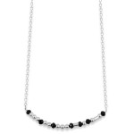 Naszyjnik ze srebra kod morsa SISTER srebro kamienie onyks