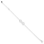 Bransoletka ze srebra nieskończoność srebro onyks