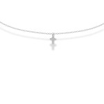 Naszyjnik ze srebra choker krzyżyk