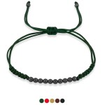 Bransoletka makrama kulki srebro rodowane