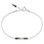 Bransoletka ze srebra mini kamienie kolorowe