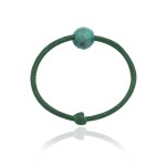 Pierścionek ze sznurka zielony kamień turkus afrykański