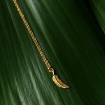 Naszyjnik łańcuszek pozłacany srebro zawieszka piórko
