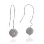 Kolczyki z naturalnymi szarymi labradorytami srebro