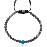 Bransoletka z kamieni apatyt hematyt fasetowany grafitowy