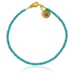 Bransoletka z kamieni mini 2mm turkus naturalny stal szlachetna