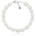 Bransoletka z pereł naturalnych dużych stal szlachetna