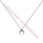 Naszyjnik pozłacany ze srebra zawieszka półksiężyc