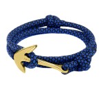 Bransoletka z kotwicą linka granatowa diamonds