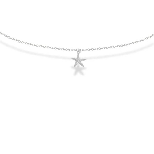Naszyjnik ze srebra choker rozgwiazda