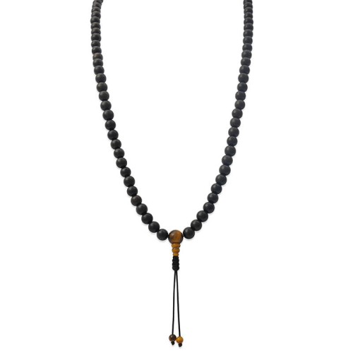 Naszyjnik buddyjski z drewna heabnu tygrysiego kamień tygrysie oko