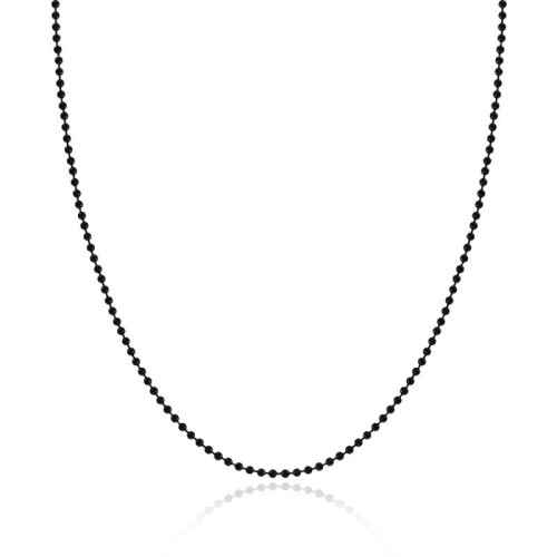 Naszyjnik kulkowy ze stali szlachetnej czarny 2,5 mm