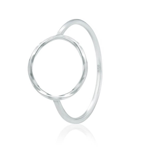 Pierścionek damski ze srebra kółko skręcane minimalistyczny