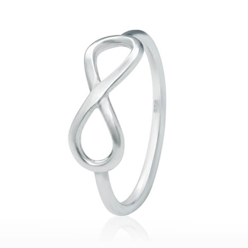 Pierścionek kobiecy ze srebra nieskończoność symbol