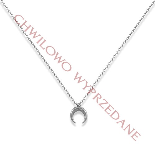 Naszyjnik pozłacany ze srebra zawieszka półksiężyc