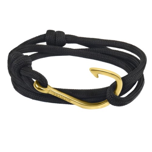 Bransoletka z hakiem linka czarna