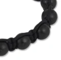 Bransoletka shamballa heban czarny srebro